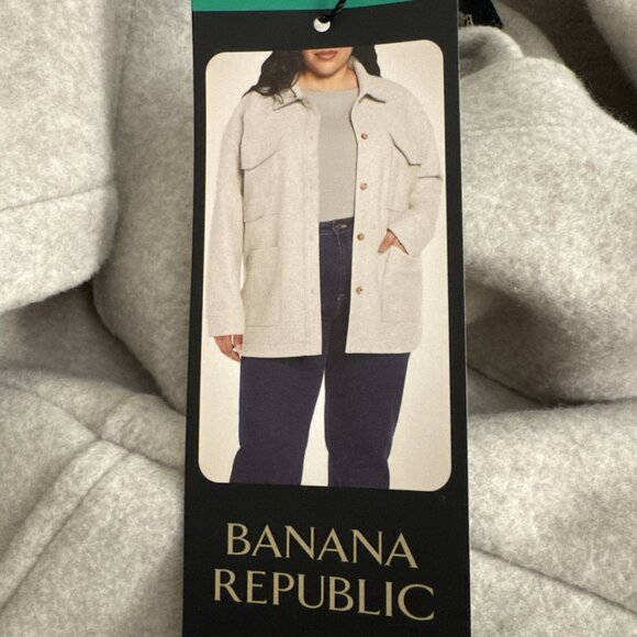 Banana Republic Women's Structured 4 Pocket Button Jacket, Tan, Size XL - Picture 3 of 4